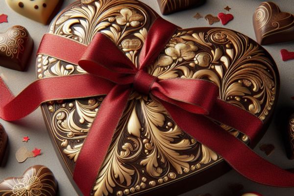 coração de chocolate - ideias de doces para vender no Dia das Mães.