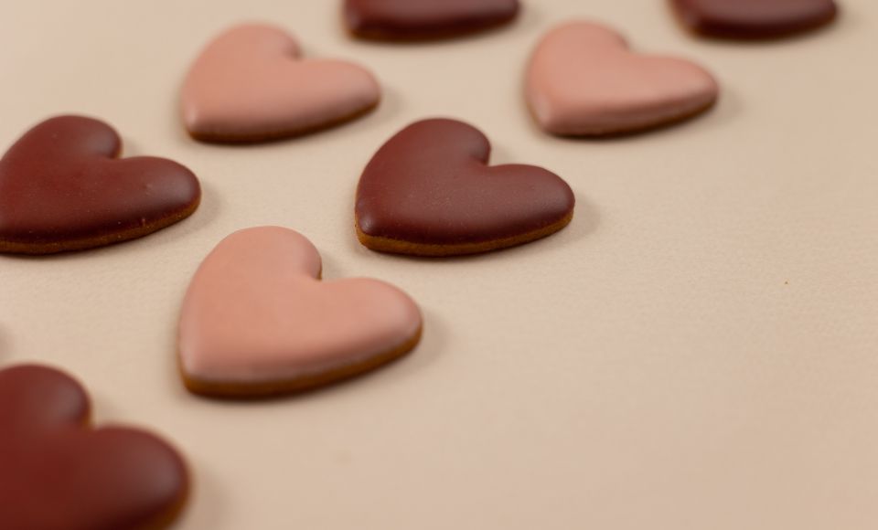 chocolate em formato de coração