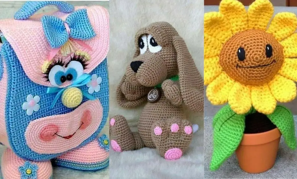 Bolsas, cachorros e flores são algumas das receitas do curso completo de amigurumi.