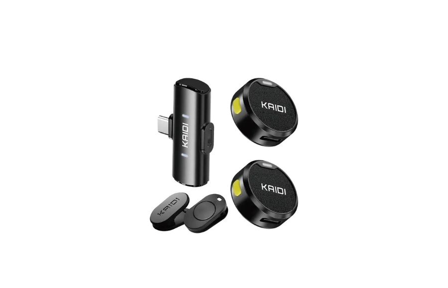 Microfone de lapela Kaidi.